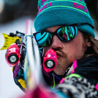 Pit Viper The Hail Sagan Fondue Black w Pink Blue Splatter / Blue Revo Lenses