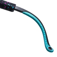 Pit Viper The Midnight Original Wide 2.0 Black w Blue Splatter / Purple Mirror Polarised Lenses