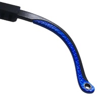 Pit Viper The Peacekeeper Original Wide 2.0 Black w Blue Splatter / Blue Mirror Polarised Lenses