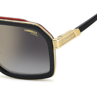 Carrera CA 1053/S/TI OIT FQ 60 Black Red / Grey Gradient w Gold Mirror Lenses