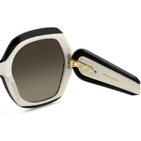 Carolina Herrera HER 0314/G/S 80S HA 61 Black White / Brown Gradient Lenses