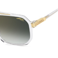 Carrera 1077/S REJ D6 60 Crystal Gold / Green Gradient w Mirror Lenses
