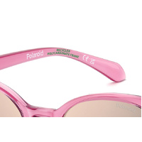 Polaroid Kids PLD 8076/S 35J JQ 45 Pink / Rose Gold Mirror Polarised Lenses