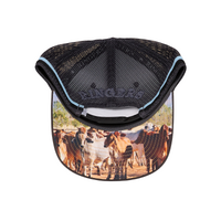 Ringers Western Stickin Together Deep Fit Trucker Cap Charcoal/Blue OSFM