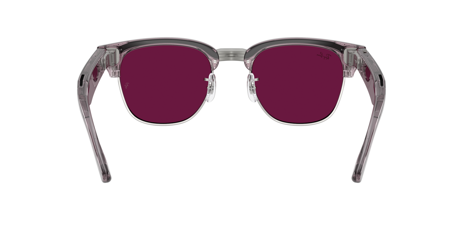 Ray-Ban x Meta Audio (Gen 3) Clubmaster RW7004 6932MI-51 Transparent Orchid / Ruby Transition Photochromic Lenses