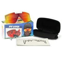 Pit Viper The Heater Flip-Offs White / Red Mirror Polarised Lenses