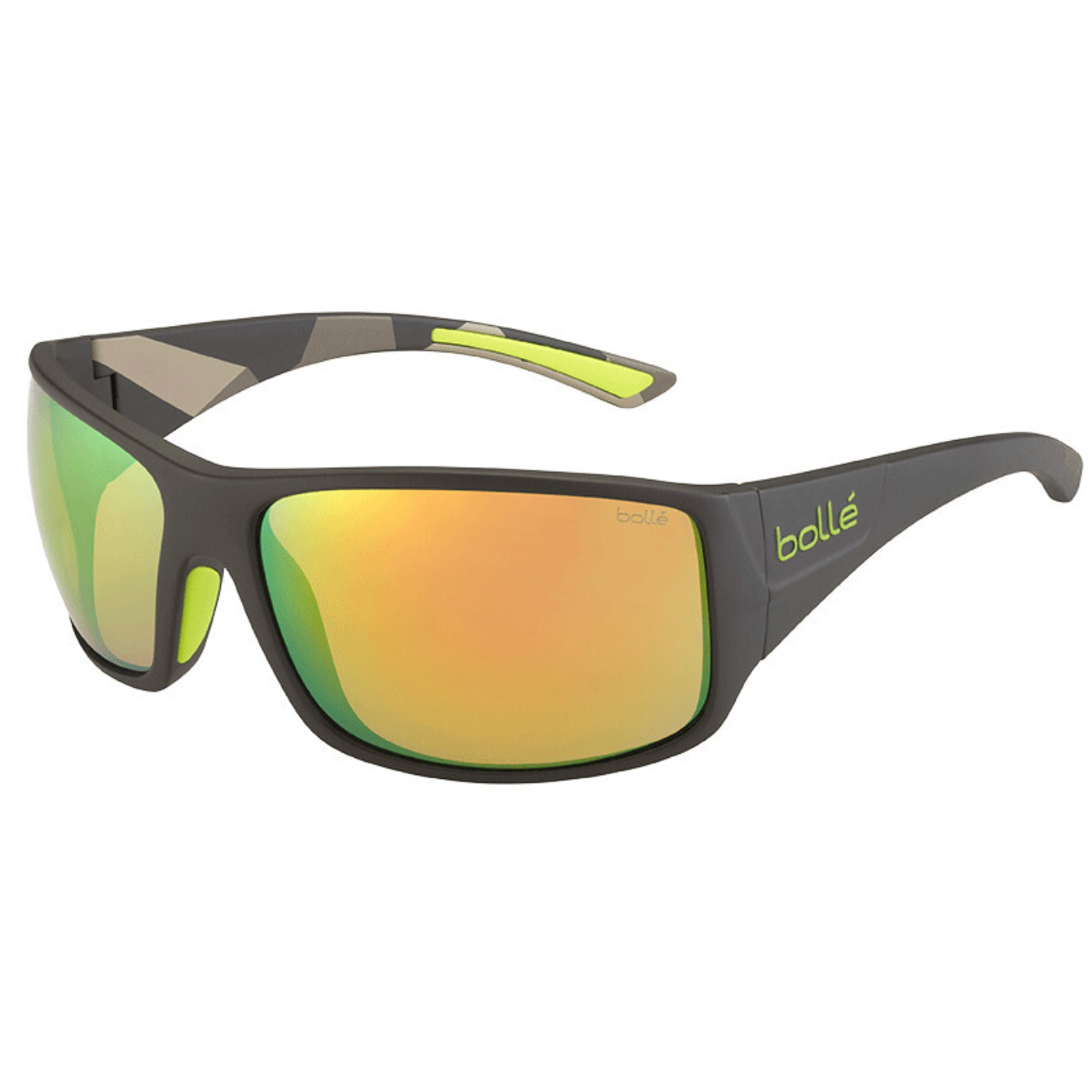 Bolle Tigersnake 12132 Matte Smoke Green Brown Emerald Mirror Lenses
