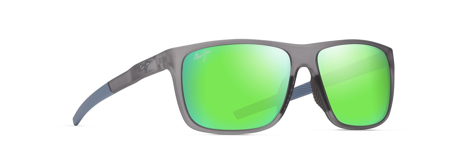 Maui Jim Lehopulu GM598-14 Matte Transparent Grey / MauiGreen Polarised Lenses