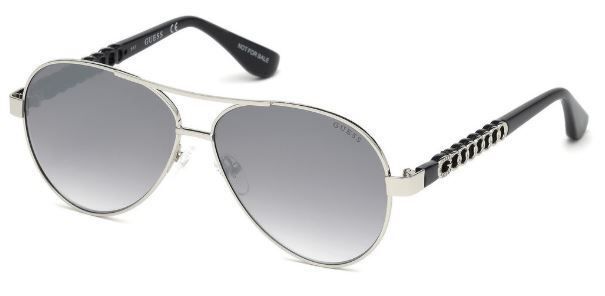 Guess GU7518S 10X-58 Shiny Silver / Blue Gradient with Silver Mirror Lenses