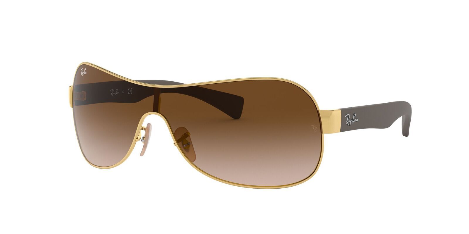 Ray-Ban RB3471 001/13-32 Shield Gold / Dark Brown Gradient Lenses