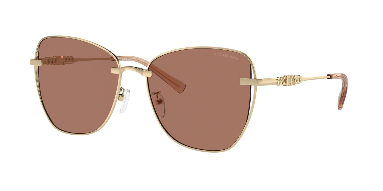 Michael Kors Beijing MK1158D 101403-59 Shiny Light Gold / Light Brown Lenses