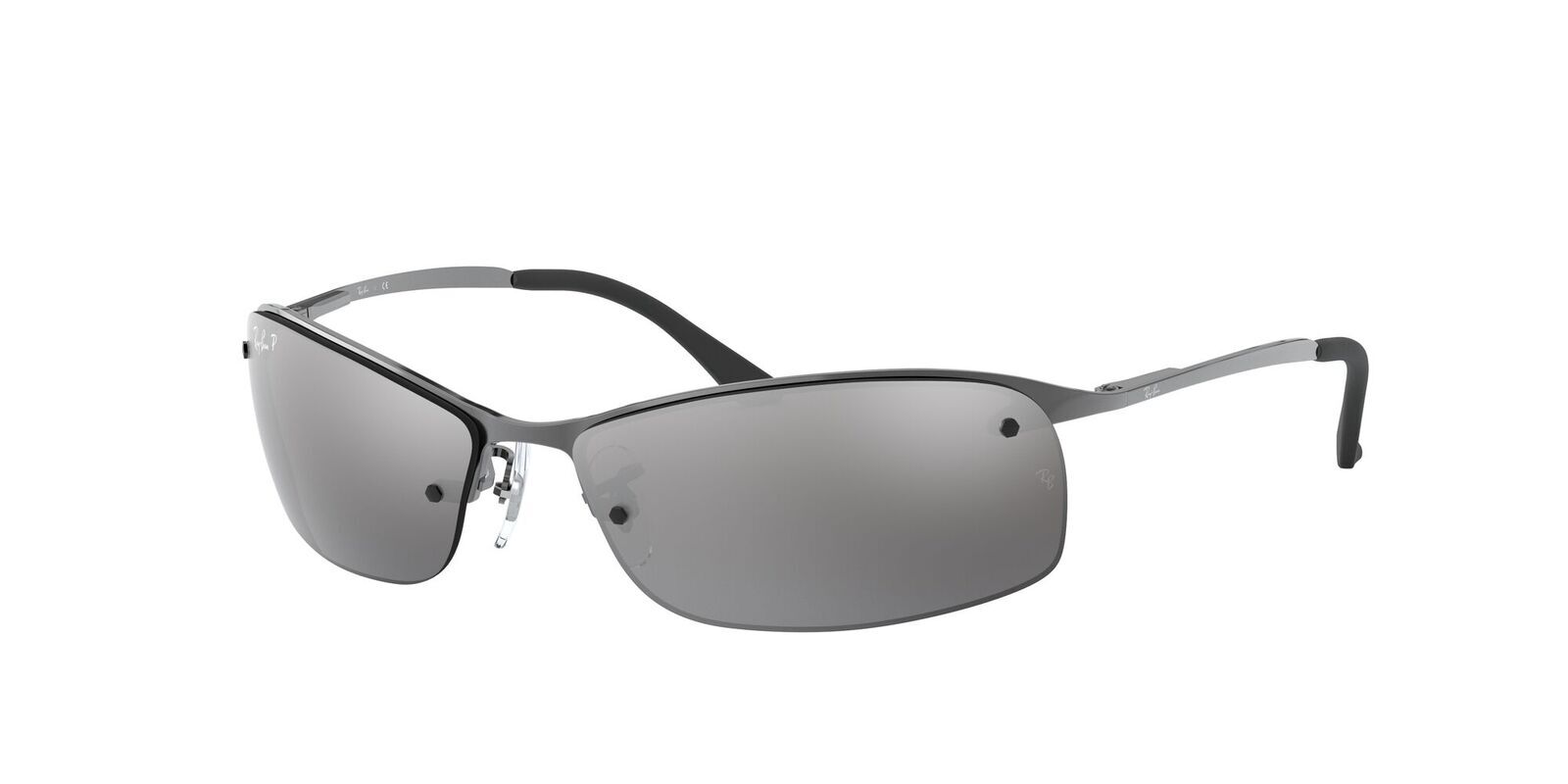 Ray-Ban RB3183 004/82-63 Gunmetal / Grey Mirror Gradient Silver Polarised  Lenses