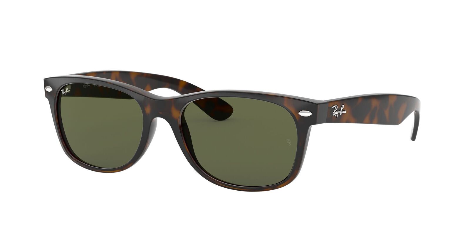 Ray-Ban RB2132 902L-55 New Wayfarer Tortoise / Green Classic G-15 Lenses