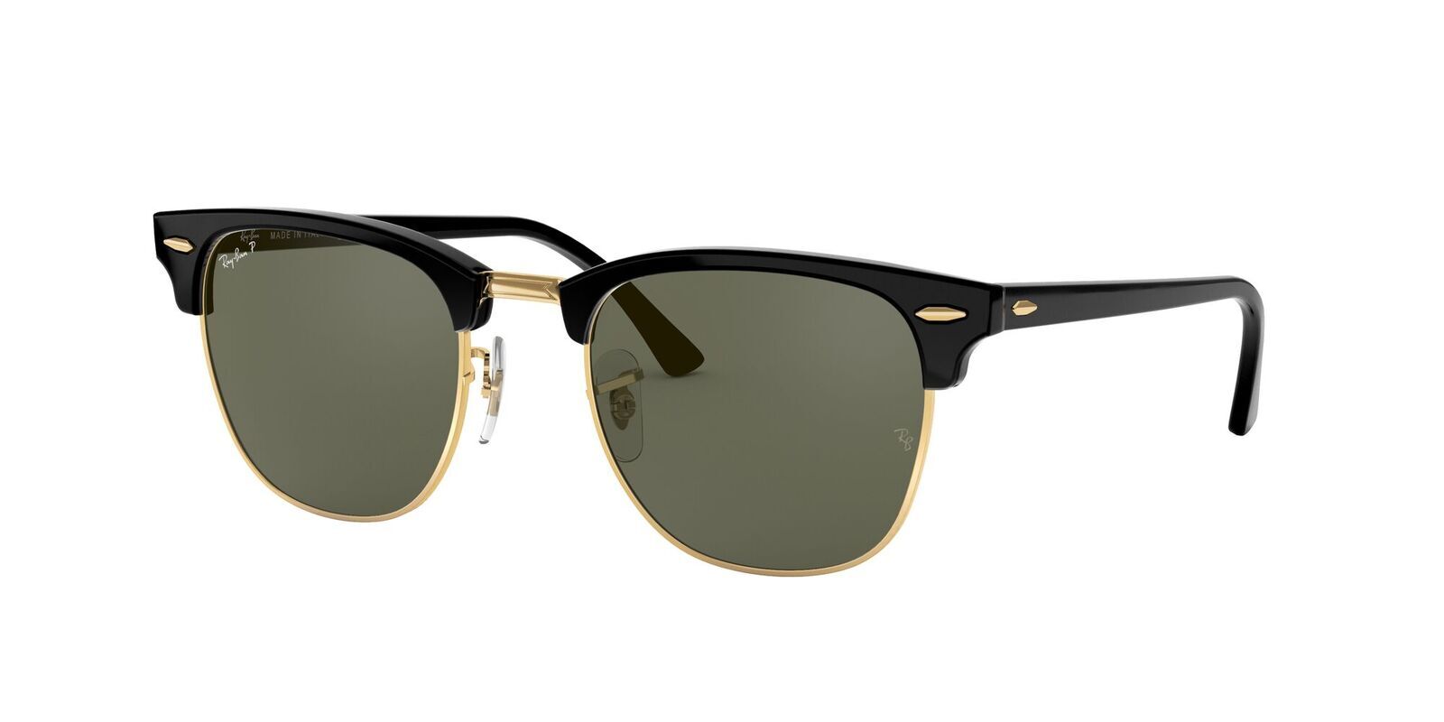 Ray-Ban RB3016 901/58-51 Clubmaster Black / Green Classic G-15 Polarised  Lenses