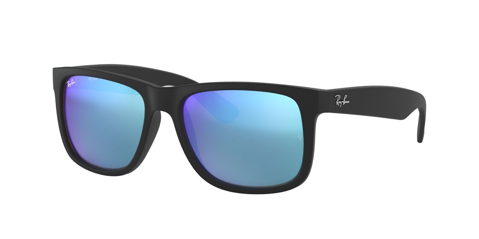 Ray-Ban RB4165 622/55-55 Justin Rubber Black / Blue Mirror Lenses