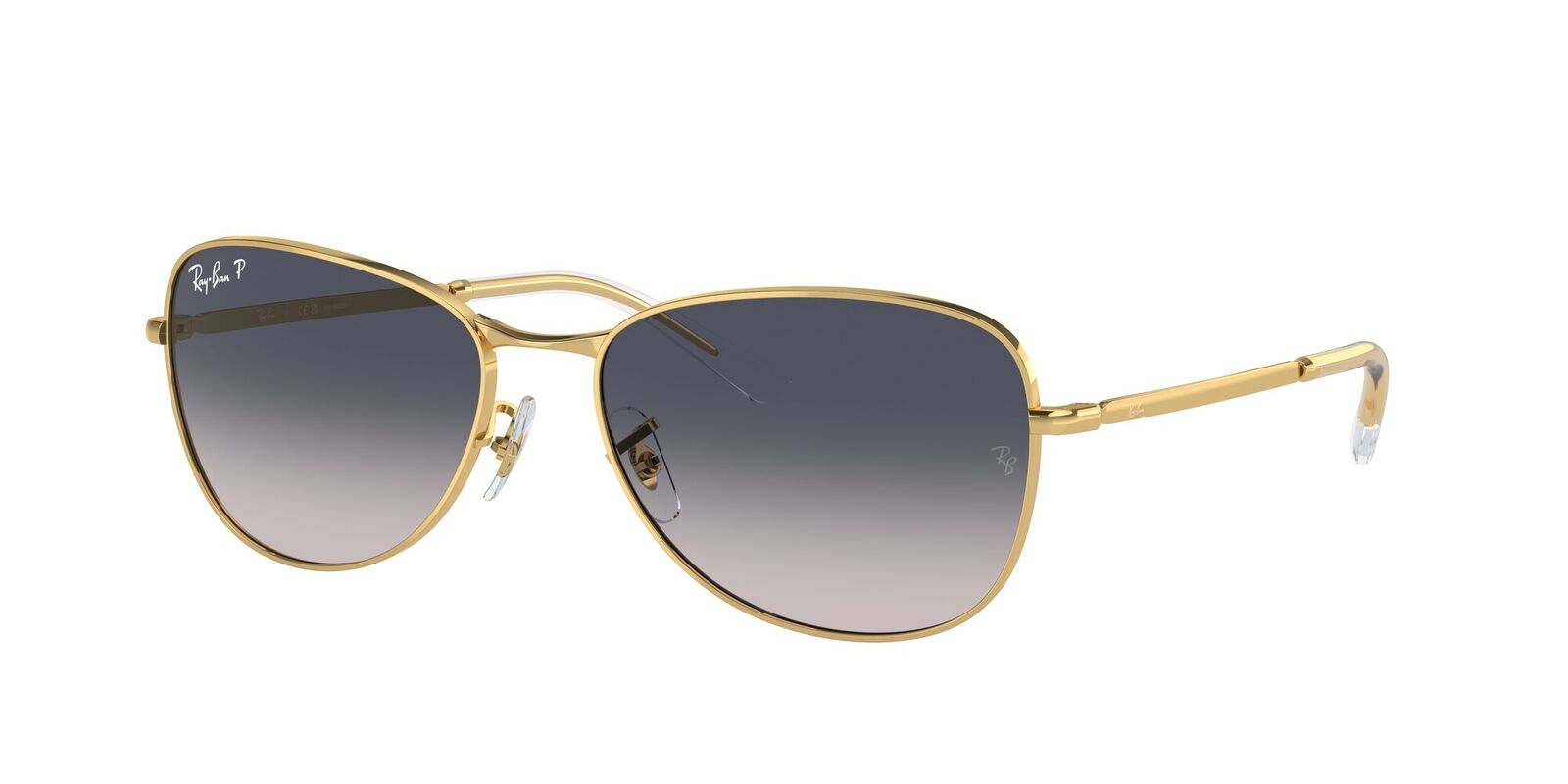 Ray Ban RB3733 001 78 56 Gold Blue Gradient Polarised Lenses