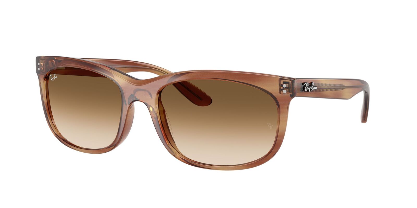 Ray Ban Balorette RB2389 140351 57 Striped Brown Clear Gradient Brown Lenses