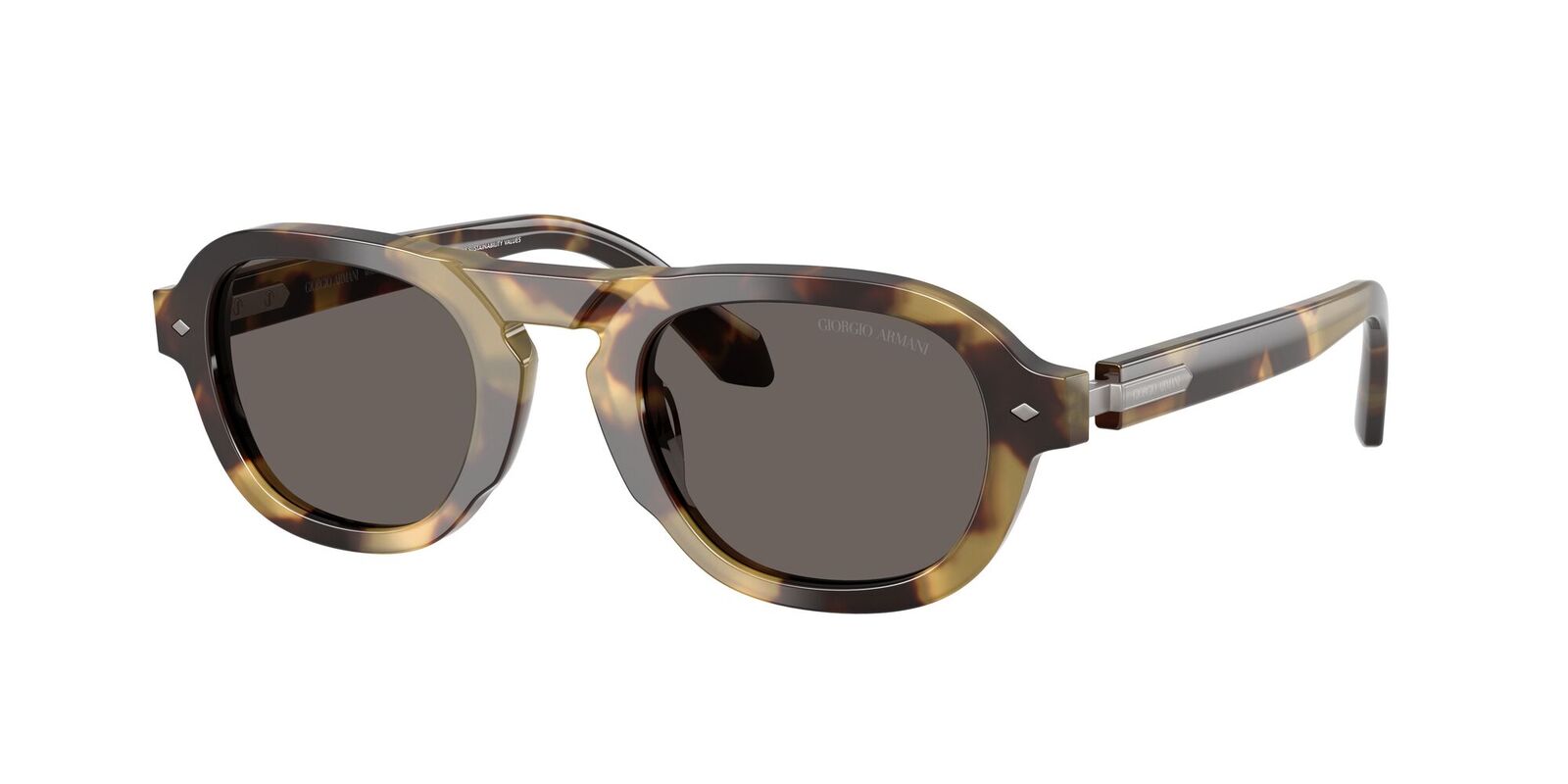 Giorgio Armani AR8244 6301B1-49 Brown Yellow Havana / Dark Grey Lenses