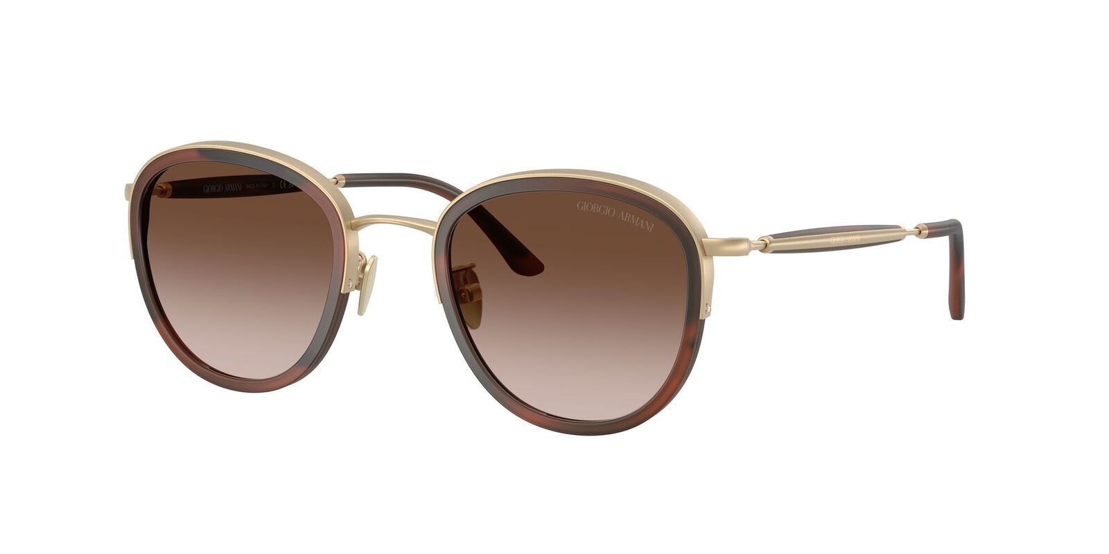 Giorgio Armani AR6176 300213-49 Matte Pale Gold / Brown Gradient Lenses