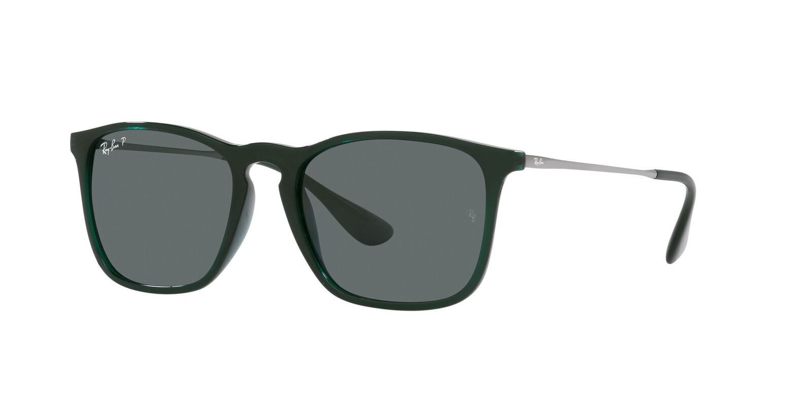 Ray-Ban RB4187 666381-54 Chris Transparent Green / Dark Grey Polarised  Lenses