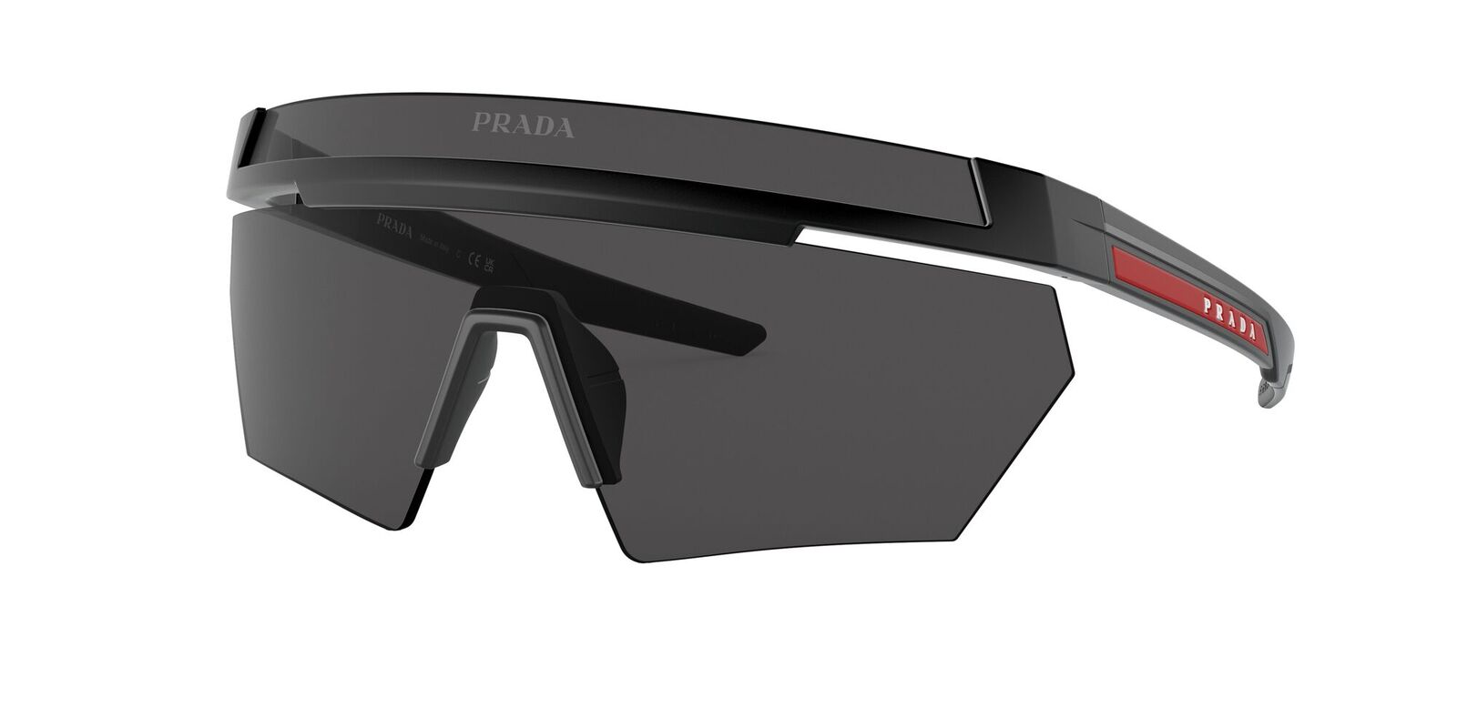 Prada Linea Rossa PS01YS 1BO06F-44 Matte Black / Dark Grey Lenses