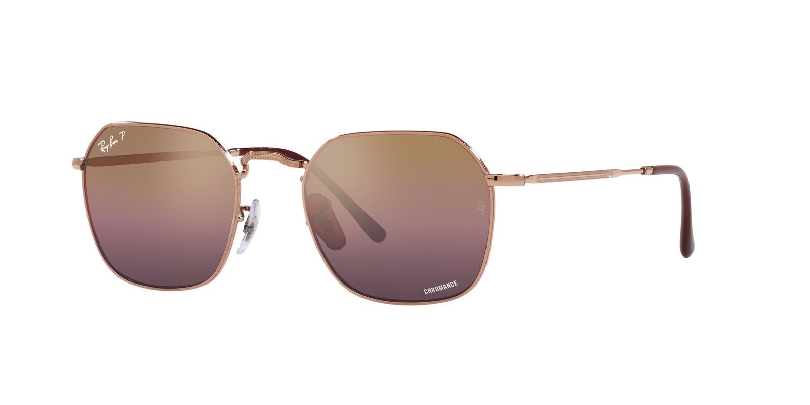 Ray-Ban RB3694 9202G9-55 Jim Rose Gold / Red Mirror Polarised Lenses