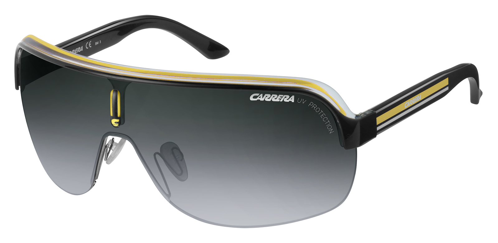 Carrera Topcar 1 KBN PT 99 Black Crystal Yellow / Grey Gradient Lenses