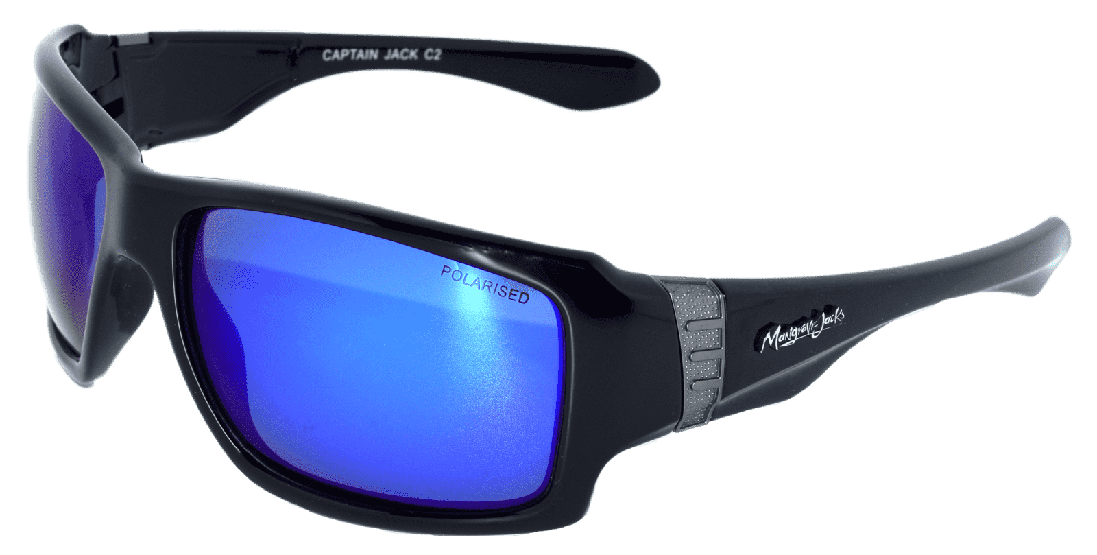 Mangrove Jacks Captain Jack C2 Black / Blue Revo Polarised Lenses