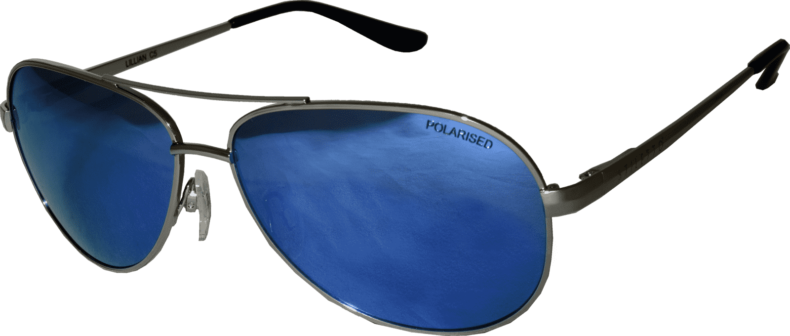 Stiletto Lillian C5 Silver / Ice Blue Revo Polarised Lenses