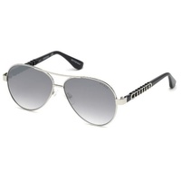 Guess GU7518S 10X-58 Shiny Silver / Blue Gradient with Silver Mirror Lenses