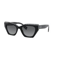 Burberry BE4299 382911-52 Top Black On Charcoal Check / Grey Gradient Lenses