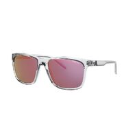 Arnette Adios Baby! AN4272 26346Q-56 Shiny Transparent Crystal / Dark Grey with Red and Yellow Mirror Lenses