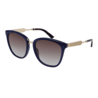 Gucci GG0073S 005-57 Blue and Gold / Brown Gradient Lenses