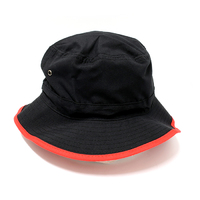 Urban Zoo AH678 Microfibre Bucket Trim Hat Black / Red Size L/XL