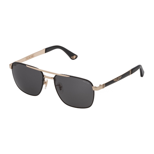 Police SPL890 301P-55 Shiny Rose Gold w Black / Smoke Polarised Lenses