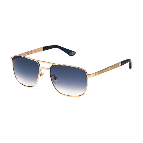 Police SPL890 0300-58 Shiny Rose Gold / Blue Gradient Lenses