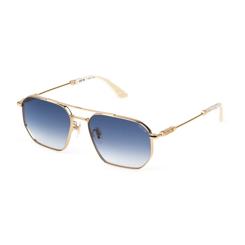 Police SPLP34 0300-58 Shiny Rose Gold / Blue Gradient Lenses