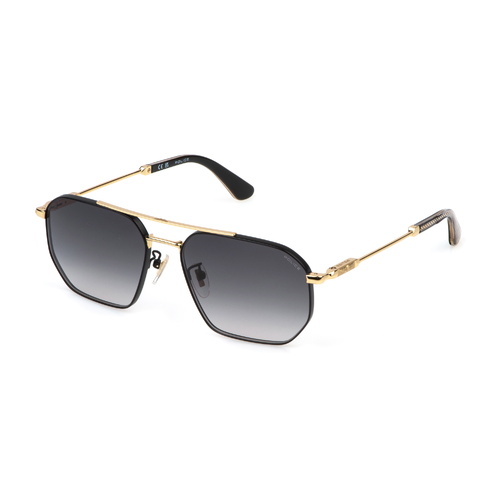 Police SPLP34 0302-58 Rose Gold w Semi Matte Black / Smoke Gradient Lenses
