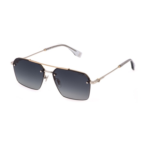 Police SPLQ90 0340-59 Shiny Rose Gold w Shiny Palladium / Smoke Gradient Lenses