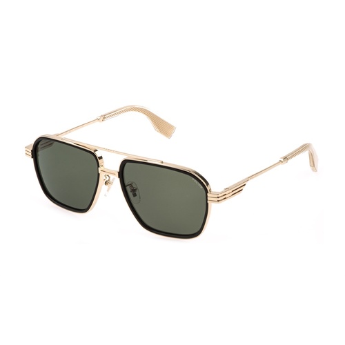 Police SPLQ91E 300Y-58 Shiny Rose Gold / Green Lenses