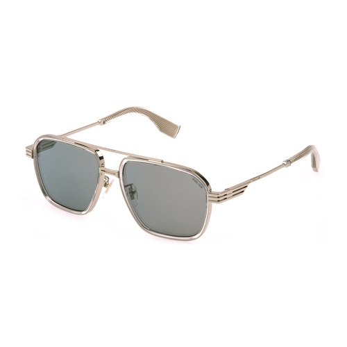 Police SPLQ91E 8FFG-58 Shiny Grey Gold / Smoke Mirror Lenses