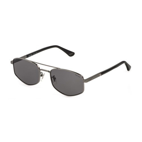 Police SPLQ84 0509-55 Shiny Ruthenium / Smoke Lenses