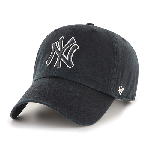 47 Brand New York Yankees MLB Clean Up Black/White OSFM B-NLRGW17GWS-BKA