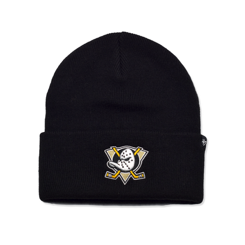 47 Brand Anaheim Ducks NHL Haymaker Beanie Cuff Knit Black OSFM H-HYMKR25ACE-BKC