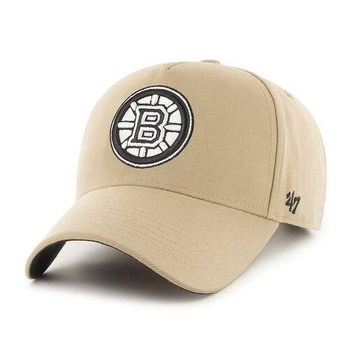 47 Brand Boston Bruins NHL Replica MVP DT Snapback Khaki OSFM H-REPDT01WBP-KH