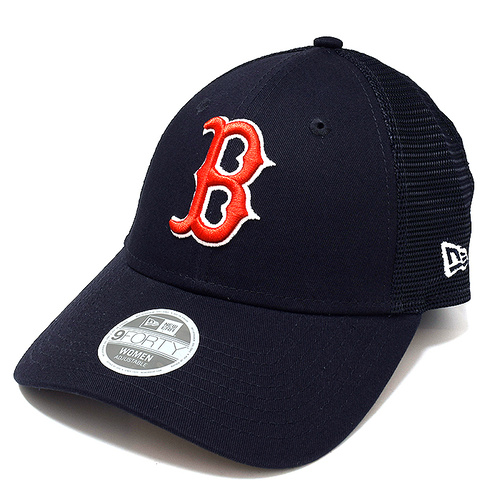 New Era MLB Boston Red Sox W940 Cloth Strap Team Trucker Navy