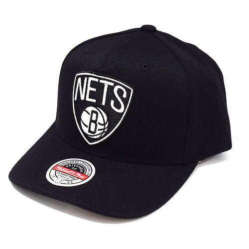 Mitchell & Ness Brooklyn Nets NBA Blk+Tm Clr Logo Redline Black OSFM MNBN20104