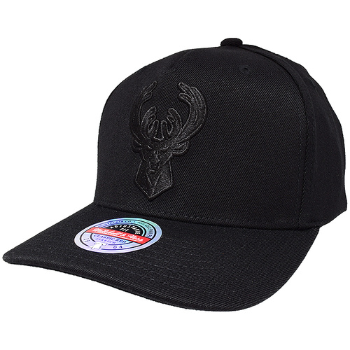 Mitchell & Ness Milwaukee Bucks NBA Blk+Blk Tm Logo Redline Black OSFM MNMB20105
