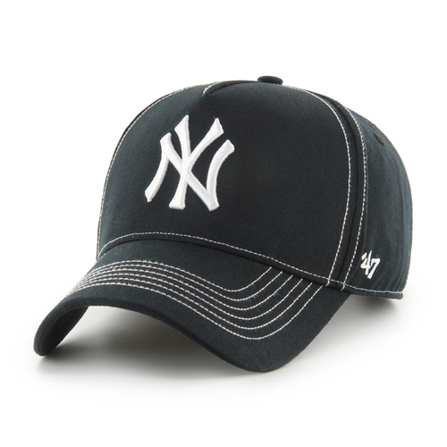 47 Brand MVP DT New York Yankees MLB Contrast Stitch Black OSFM B-CONDT17GWS-BK