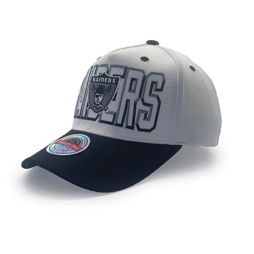 Mitchell & Ness Pro Crown Las Vegas Raiders NFL Bevel White Cream/Black OSFM MNLR1961